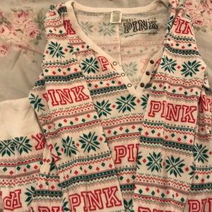 Victoria’s Secret PINK onesie pj size L